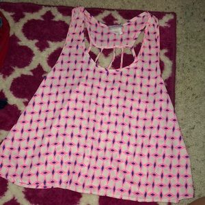 Cute open back tank top